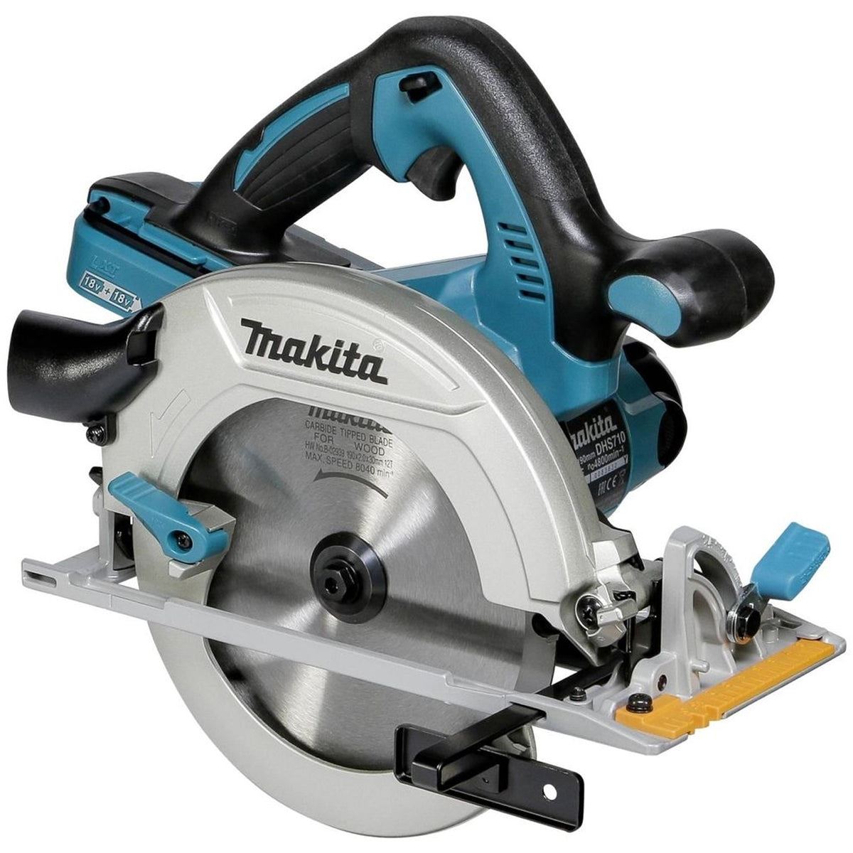Makita DHS710ZJ 36V 190mm Circular Saw With 2 x 6.0Ah Batteries, Charger & Case