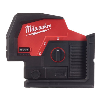 Milwaukee M12CLLP-0 12V Green Cross Line 2 Plane Laser 360° with Case 4933478101