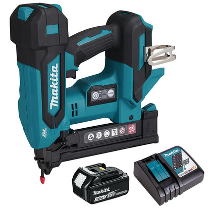 Makita DST630Z 18V LXT Brushless 18G Narrow Crown Stapler with 1 x 3.0Ah Battery & Charger