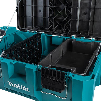 Makita MAKTRAK 4 Piece Tool Storage Set Modular Rolling Chest, Large & Medium Box, Deep Organiser
