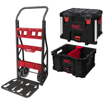 Milwaukee Packout 2 Wheeled Cart with Crate, Divider & XL Tool Box