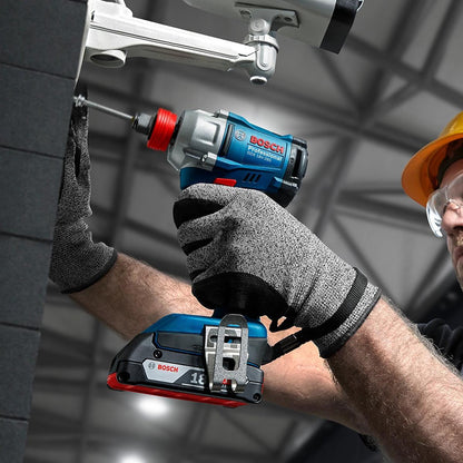 Bosch 0615A5008E 18V Brushless Combi Drill & Impact Driver/Wrench Twin Kit with 2 x 4.0Ah Battery, Charger & Case - Tool Supplier