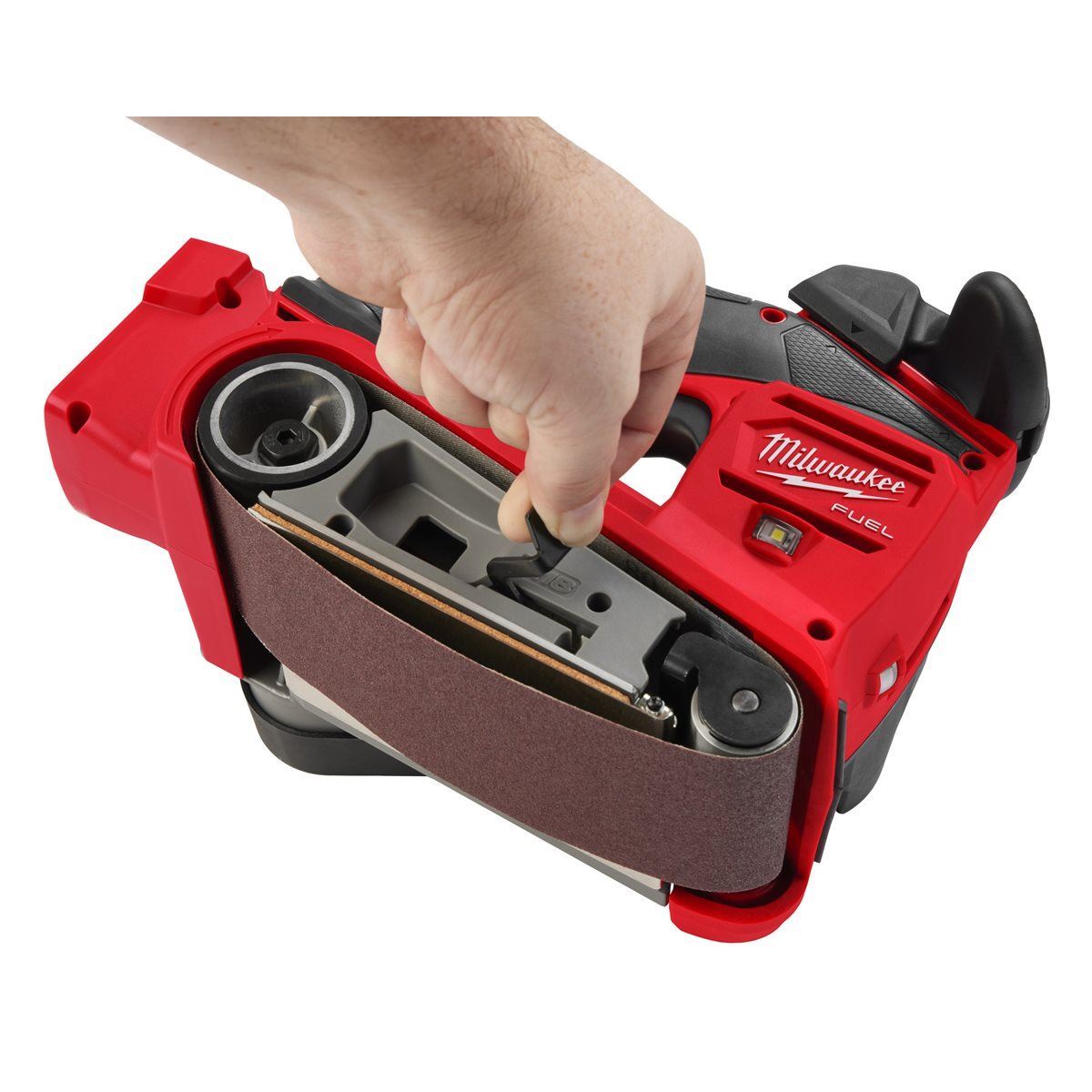 Milwaukee M18FBTS75-552X M18 FUEL 18V Brushless 75mm Belt Sander with 2 x 5.5Ah Battery, Charger & Case 4933479616
