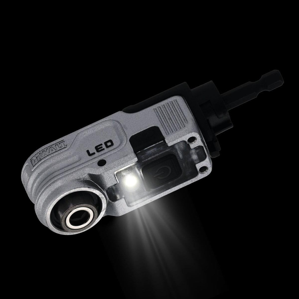 Dewalt DTLRA-QZ 1/4" Hex Impact Right Angle Attachment with LED Light