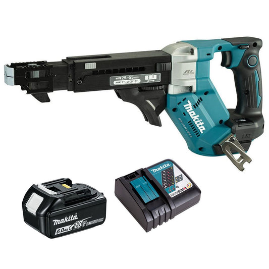 Makita DFR551Z 18V LXT Brushless Auto Feed Screwdriver with 1 x 6.0Ah Battery & Charger