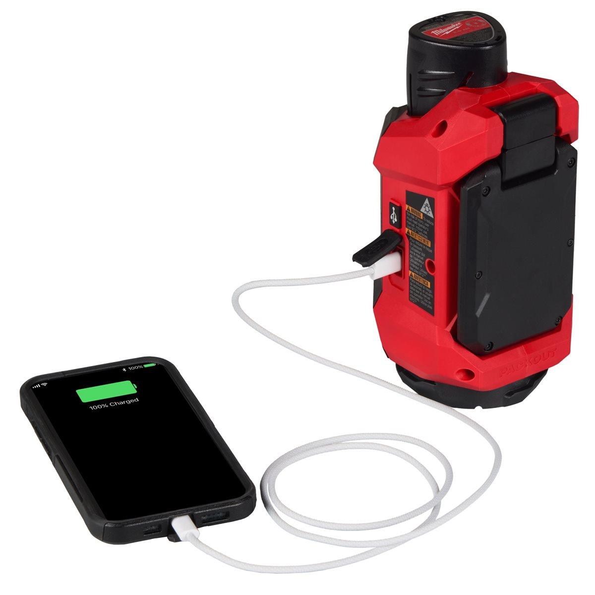 Milwaukee M12ALIP-0 12V Single Cleat Packout Task Light with 1 x 2.5Ah Battery & Charger