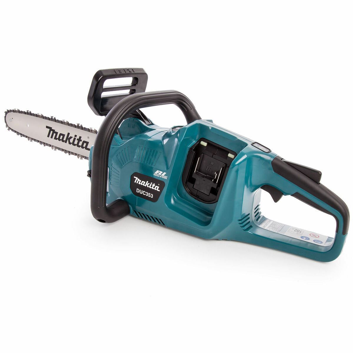 Makita DUC353Z 36V Brushless 350mm Chainsaw With 2 x 5.0Ah Batteries & Charger
