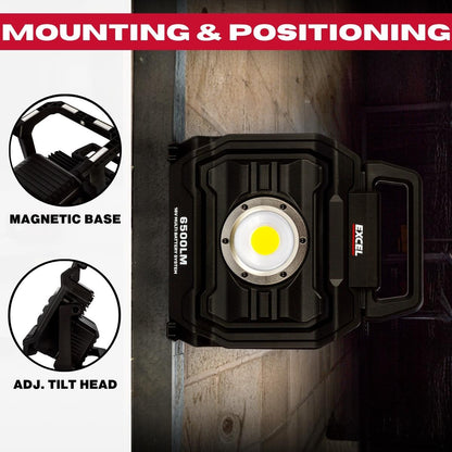 Excel 18V LED Work Light 6500 Lumens