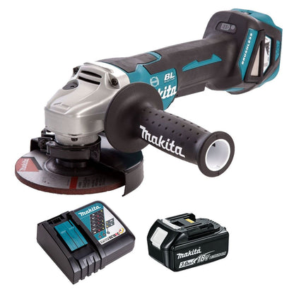 Makita DGA517Z 18V LXT Brushless 125mm Angle Grinder with 1 x 3.0Ah Battery & Charger