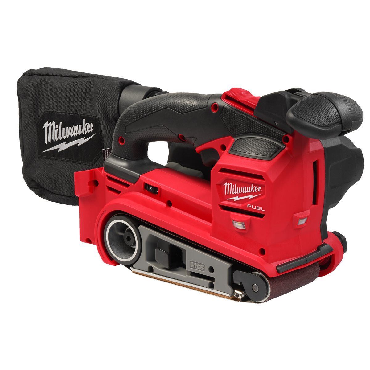 Milwaukee M18FBTS75-552X M18 FUEL 18V Brushless 75mm Belt Sander with 2 x 5.5Ah Battery, Charger & Case 4933479616