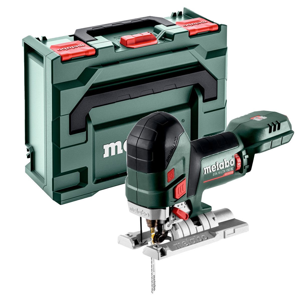 Metabo STA 18 LTX 150 BL 18V Brushless Body Grip Jigsaw with 1 x 8.0Ah Battery Charger & Metabox