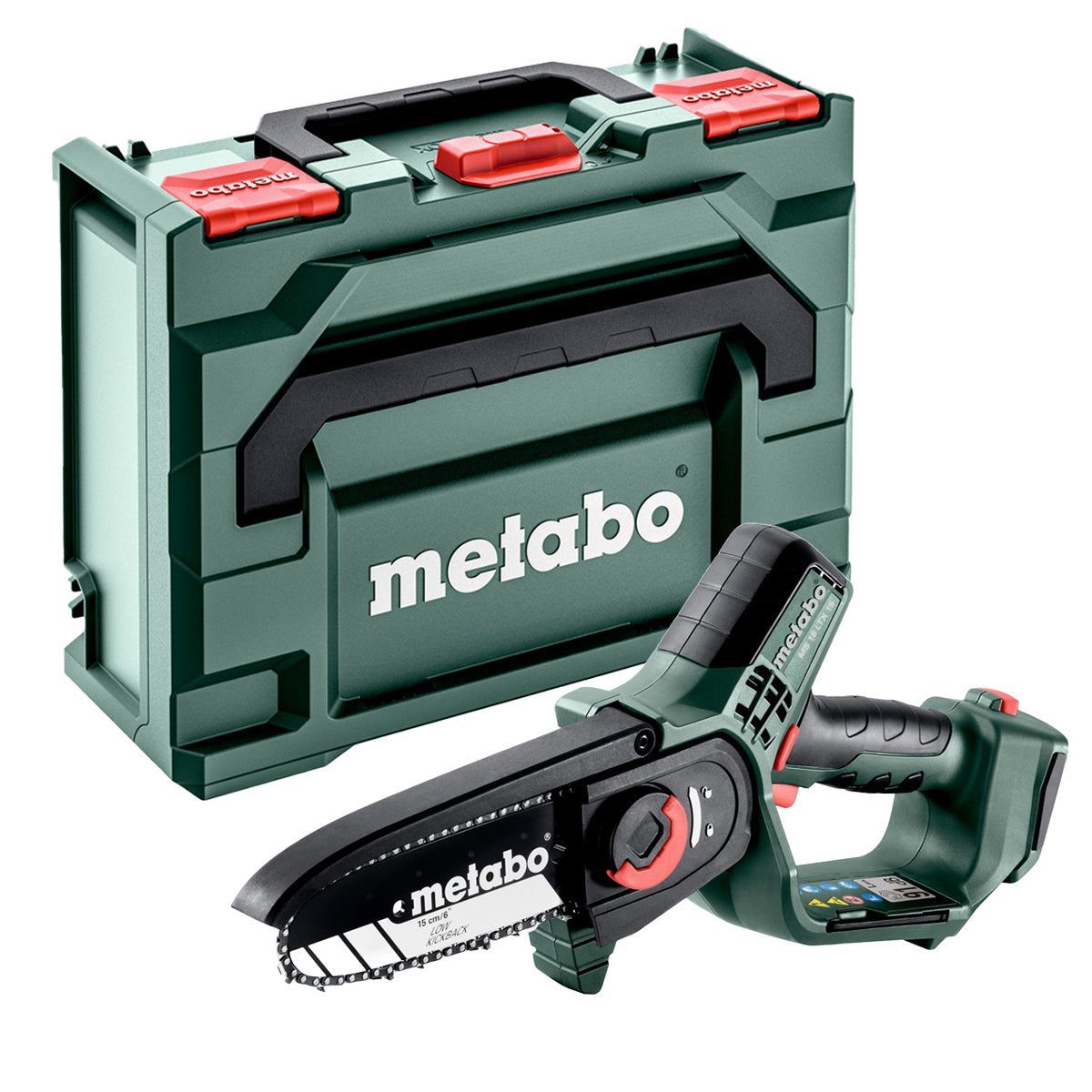 Metabo MS 18 LTX 15 18V 150mm Pruning Saw with 1 x 8.0Ah Battery Charger & Metabox