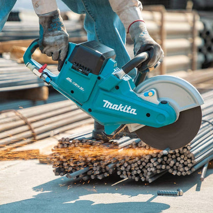 Makita DCE090ZX1 36V LXT 230mm Brushless Disc Cutter with 2 x 9.0Ah Battery & Charger