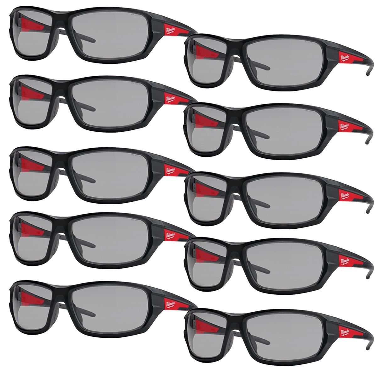 Milwaukee Performance Safety Glasses Grey 4932478908 Pack of 10