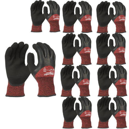Milwaukee 4932471347 Winter Cut C Gloves Size 8/M Pack of 10