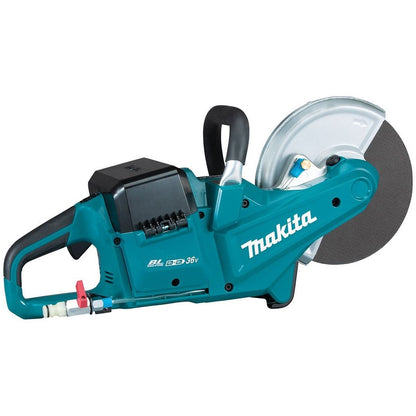 Makita DCE090ZX1 36V LXT 230mm Brushless Disc Cutter with 2 x 5.0Ah Battery & Charger