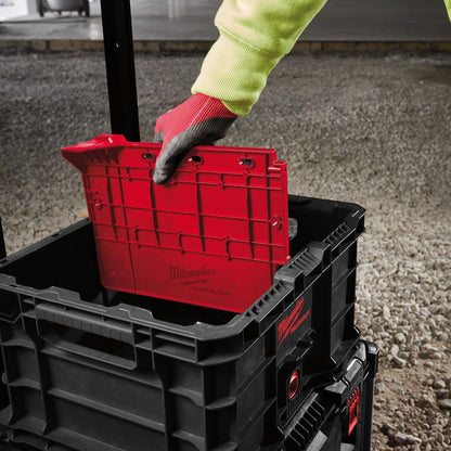 Milwaukee Packout 2 Wheeled Cart with Crate, Divider & 2 Drawer Tool Box