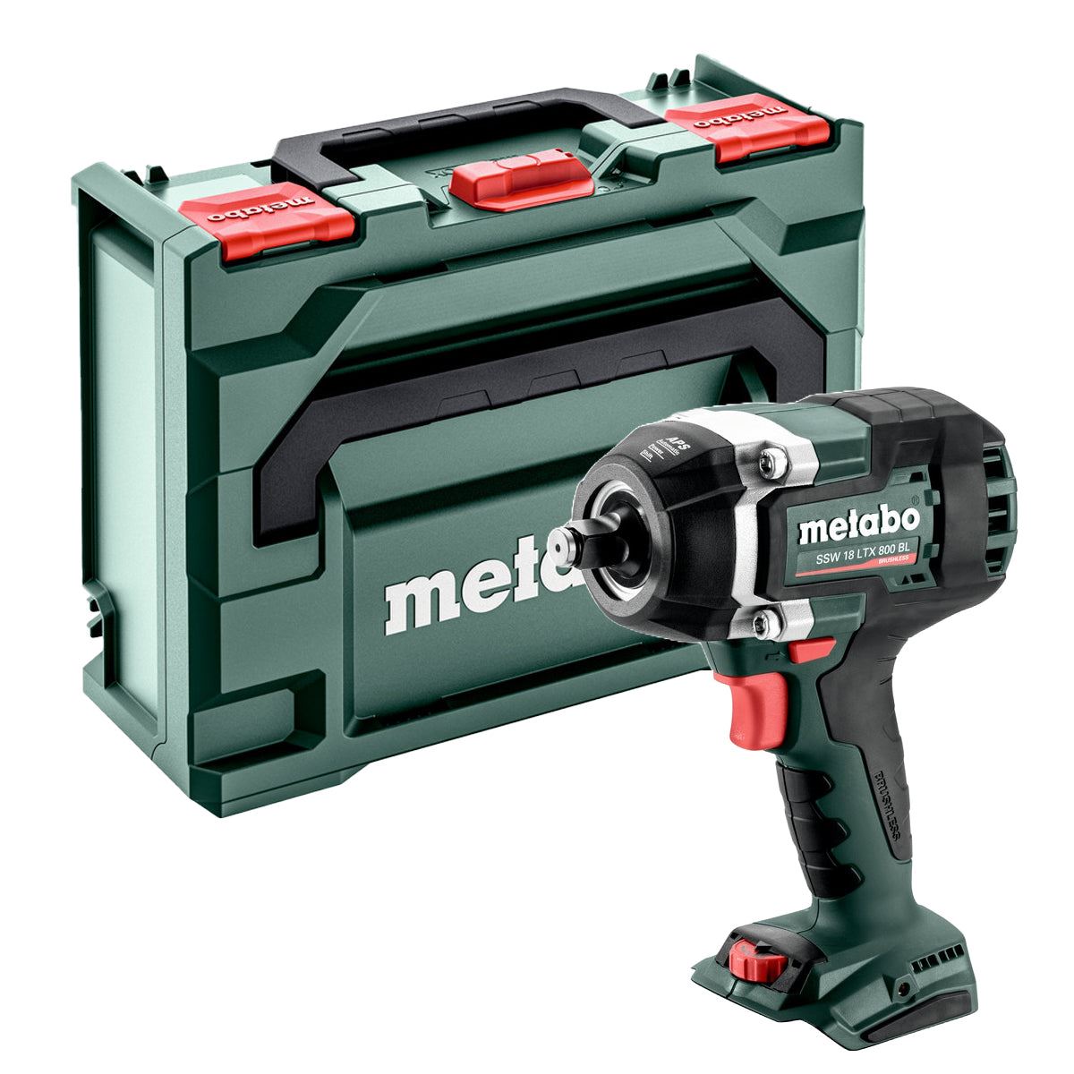 Metabo SSW 18 LTX 800 BL 18V Brushless 1/2" Impact Wrench with 1 x 5.2Ah Battery Charger & Metabox