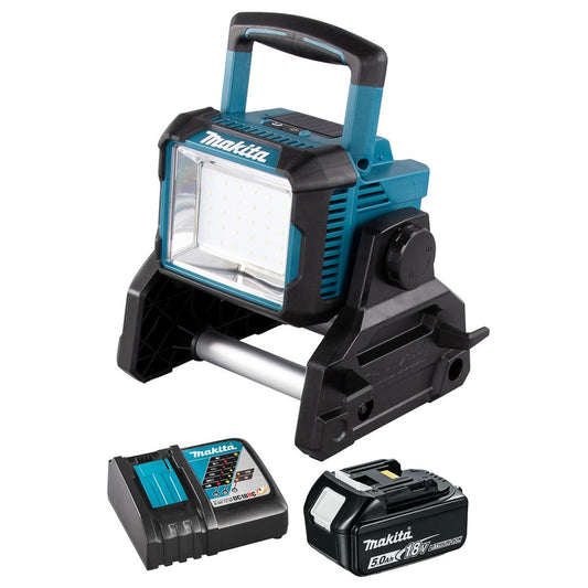 Makita DML811/1 14.4V - 18V LXT Li-ion Cordless LED Worklight with 1 x 5.0Ah Battery & Charger