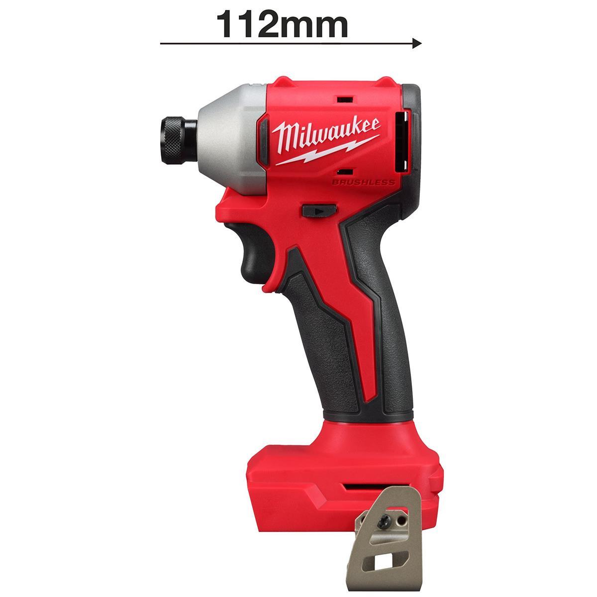 Milwaukee M18BLIDRC-0 18V Brushless 1/4" Impact Driver with 1 x 3.0Ah Battery & Charger
