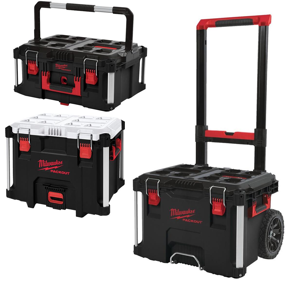 Milwaukee Packout Trolley Case With 22" Large Toolbox & 38L XL Cooler