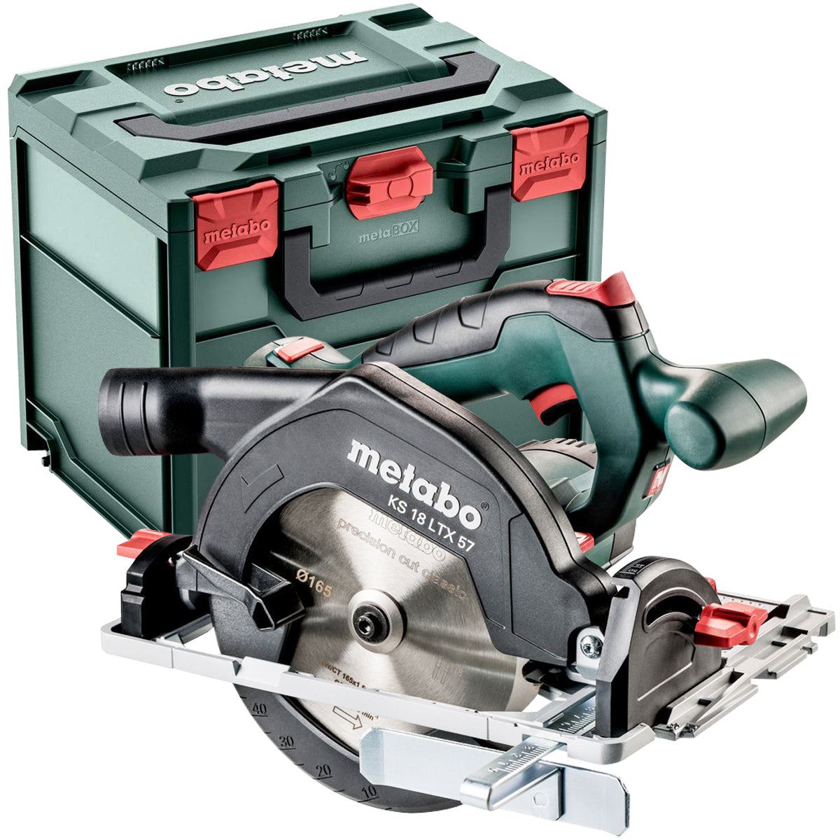 Metabo KS 18 LTX 57 18V 165mm Circular Saw with 1 x 2.0Ah Battery Charger & Metabox
