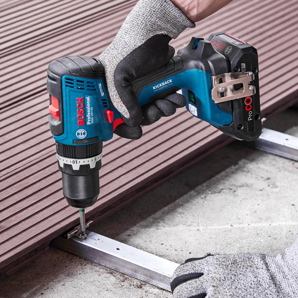Bosch GSB 18V-65 18V Brushless Combi Drill with 1 x 4.0Ah Battery & Charger
