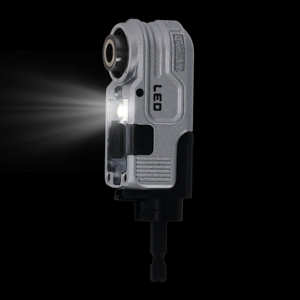 Dewalt DTLRA-QZ 1/4" Hex Impact Right Angle Attachment with LED Light