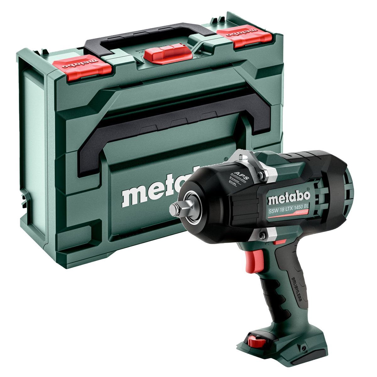 Metabo SSW 18 LTX 1450 BL 18V Brushless 1/2" Impact Wrench with 1 x 8.0Ah Battery Charger & Metabox