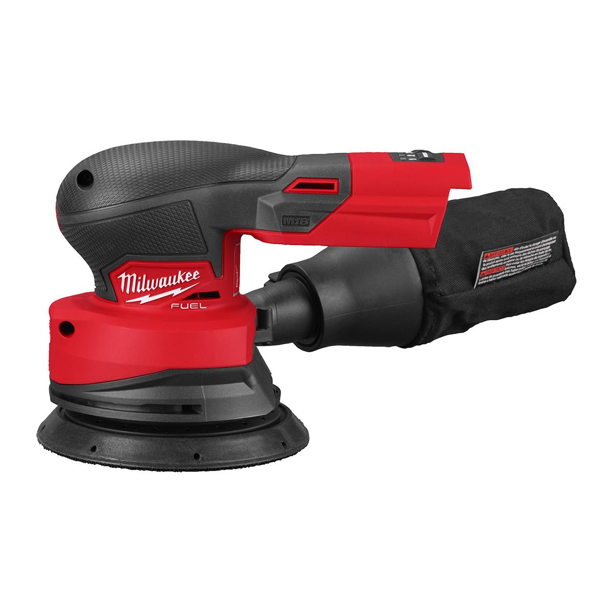 Milwaukee M18FROS125-0X 18V M18 Brushless Random Orbital Sander with 1 x 12.0Ah Battery Charger & Case