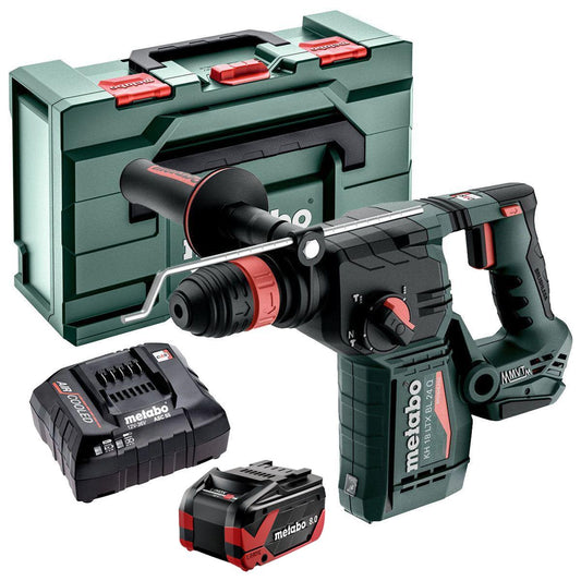 Metabo KH 18 LTX BL 24 18V Brushless SDS+ Hammer Drill with 1 x 8.0Ah Battery Charger & Metabox