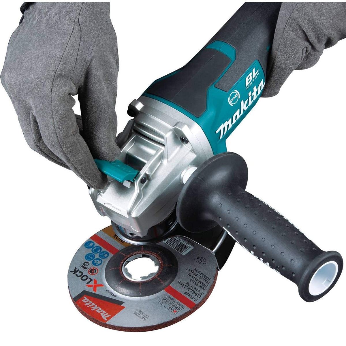 Makita DGA519Z 18V LXT Brushless 125mm Angle Grinder with 1 x 5.0Ah Battery & Charger