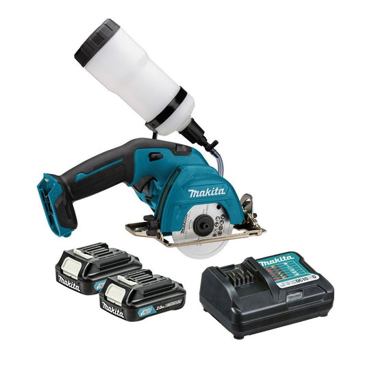 Makita CC301DWAE 12V max CXT Tile Cutter With 2 x 2.0Ah Batteries & Charger For Ultimate Cutting Performance