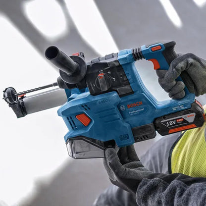 Bosch GBH 18V-22 18V Brushless SDS-Plus Rotary Hammer Drill with GDE 18V-12 Dust Extractor Attachment
