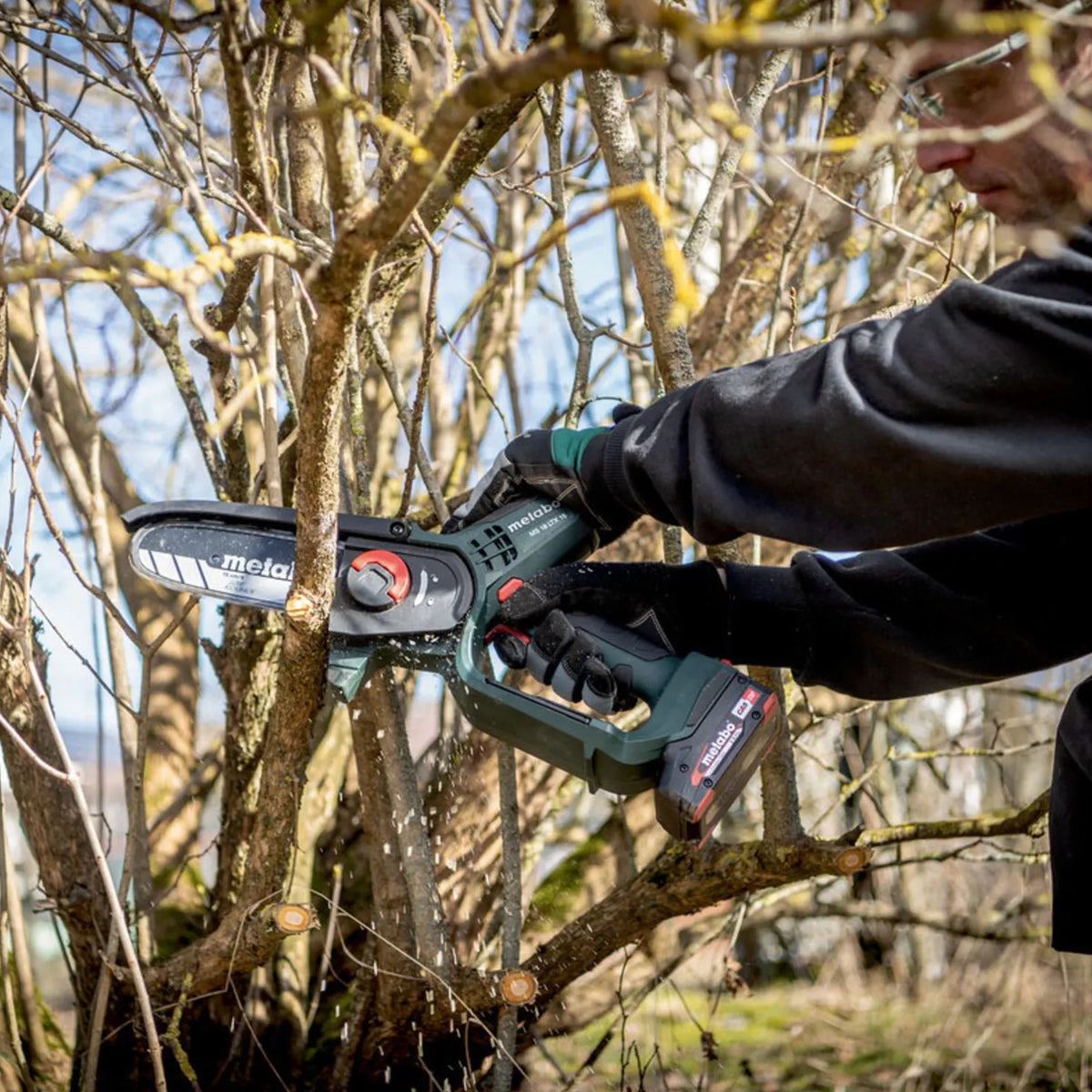 Metabo MS 18 LTX 15 18V 150mm Pruning Saw with 1 x 4.0Ah Battery Charger & Metabox