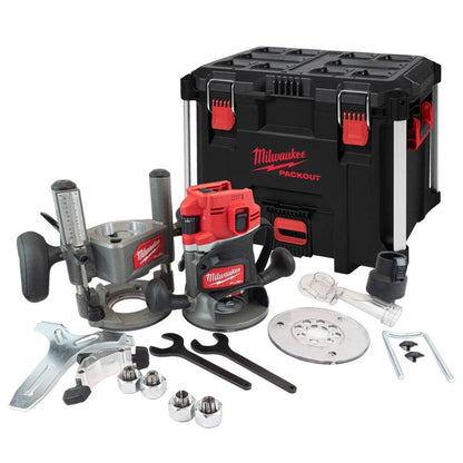 Milwaukee M18FR12KIT 18V Fuel Brushless 1/2" Router Cutter with 1 x 5.5Ah Battery Charger Case & 12 Piece Cutter Set