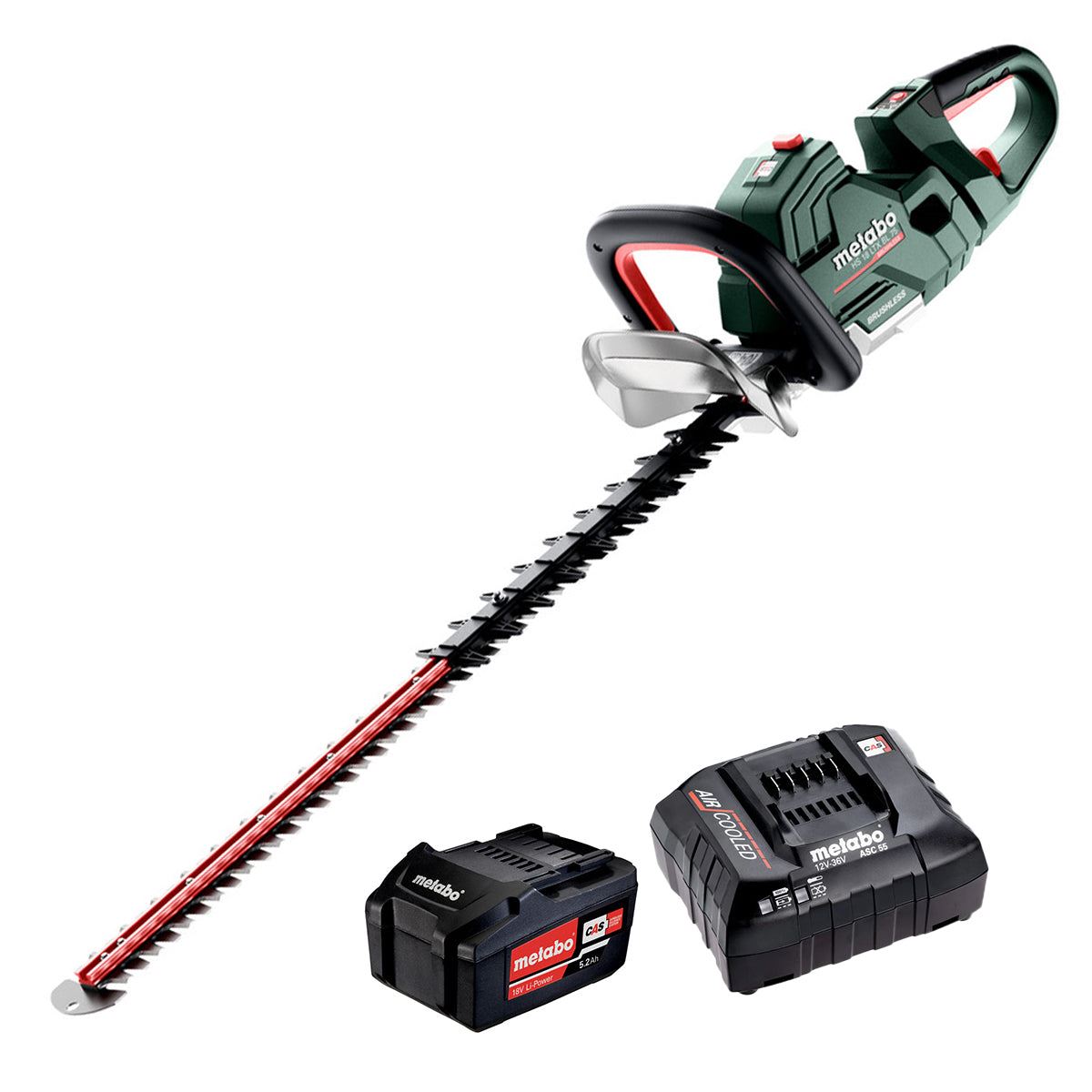 Metabo HS 18 LTX BL 75 18V Brushless 75cm Hedge Trimmer with 1 x 5.2Ah Battery & Charger