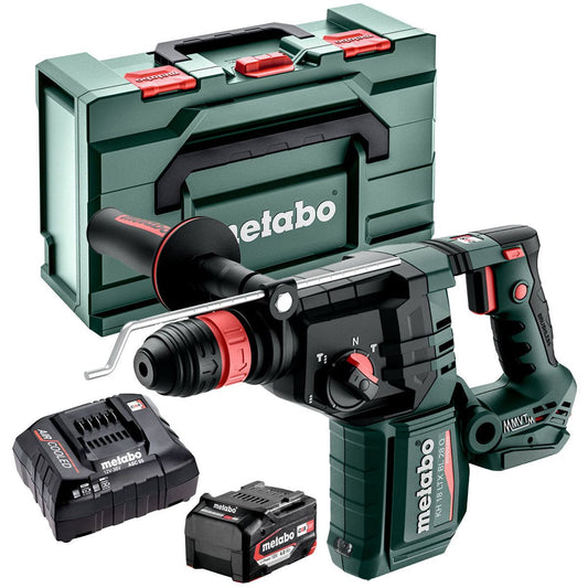 Metabo KH 18 LTX BL 28 Q 18V Brushless SDS+ Combination Hammer Drill with 1 x 4.0Ah Battery Charger & Metabox