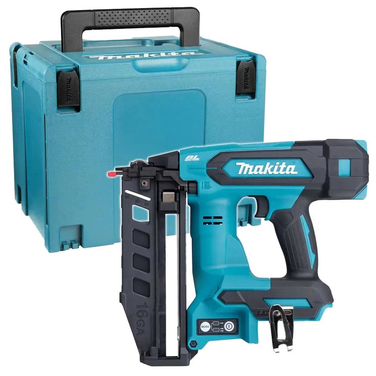 Makita DBN601ZJ 18V LXT Brushless 16Ga Straight Finishing Nailer With 1 x 9.0Ah Battery Charger & Case