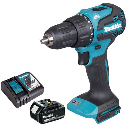 Makita DHP490Z 18V LXT Li-Ion Brushless Combi Drill with 1 x 5.0Ah Battery & Charger