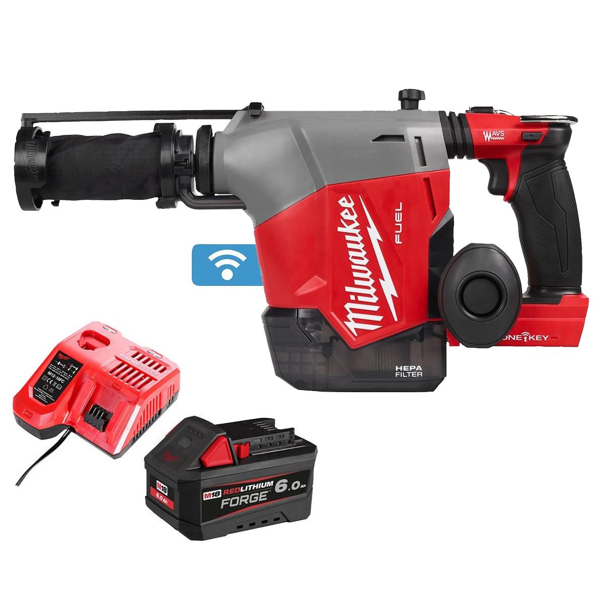 Milwaukee M18FHAFOH16-0 18V Brushless SDS+ Hammer Drill with 1 x 6.0Ah Battery & Charger
