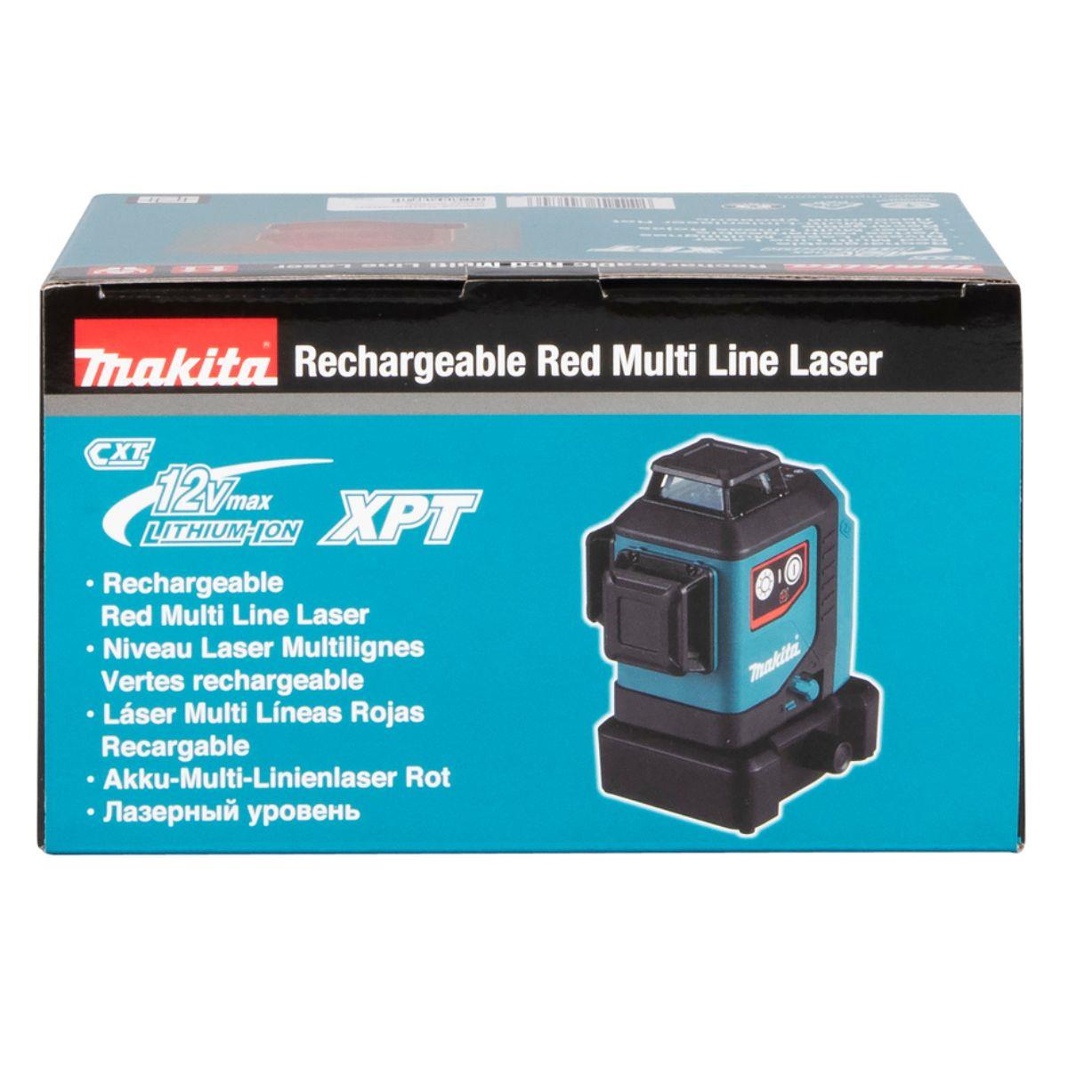 Makita SK700DZ 12Vmax CXT 25m Red Multi-Line Laser With Kit Bag