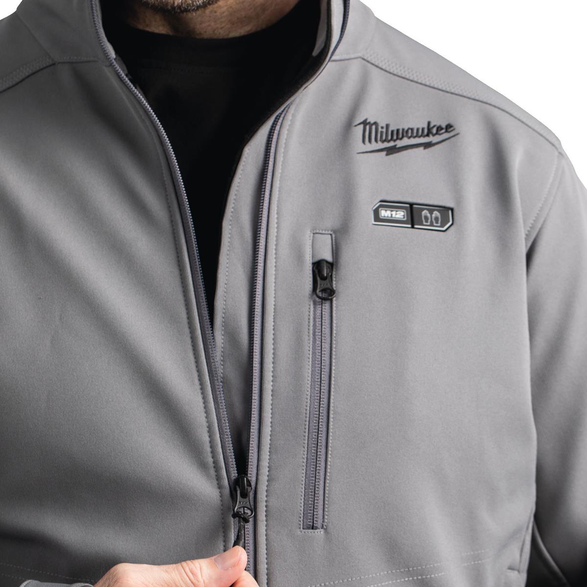 Milwaukee M12HJGREY5-0 M12 12V Heated Work Jacket Grey Size - XXL 4933478976