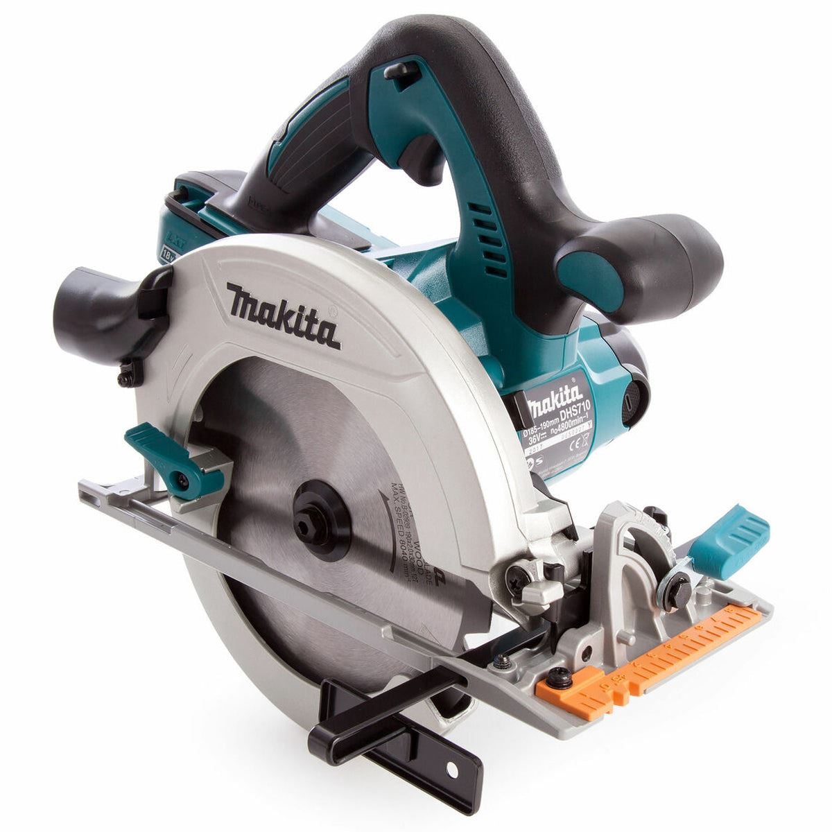 Makita DHS710ZJ 36V 190mm Circular Saw With 2 x 6.0Ah Batteries, Charger & Case