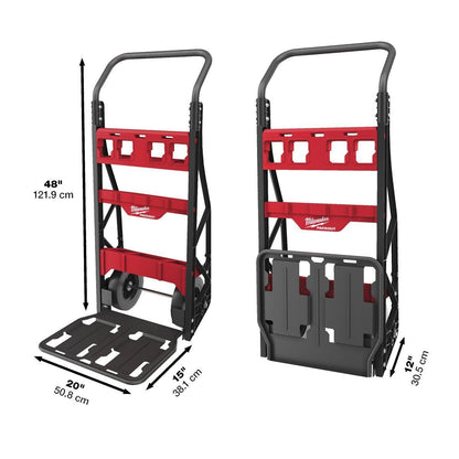 Milwaukee Packout 2 Wheeled Cart with Crate, Divider, XL Tool Box & Deep Organiser