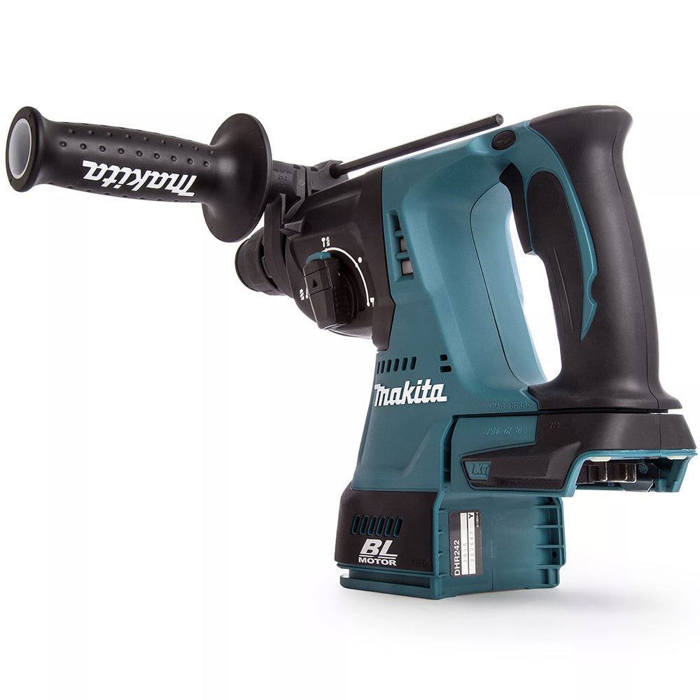 Makita DHR242Z 18V SDS+ Brushless Rotary Hammer Drill with 6 Piece Drill Bit Set