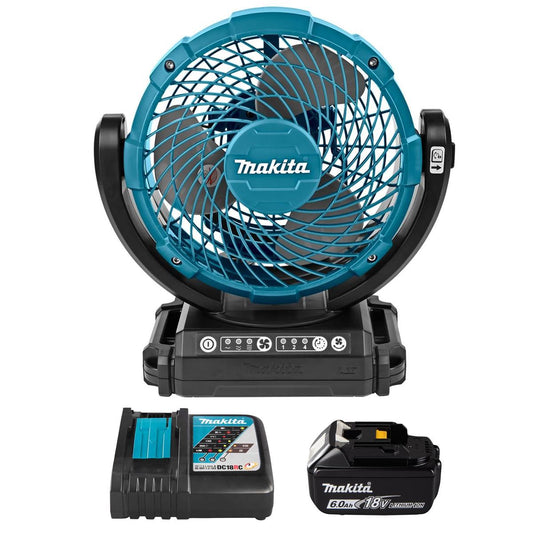 Makita DCF102Z 14.4V/18V LXT Portable Fan with 1 x 6.0Ah Battery & Charger