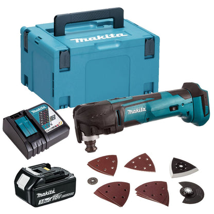 Makita DTM51ZJX7 18V LXT Li-ion Oscillating Multi Tool Cutter with 1 x 3.0Ah Battery Charger & Case