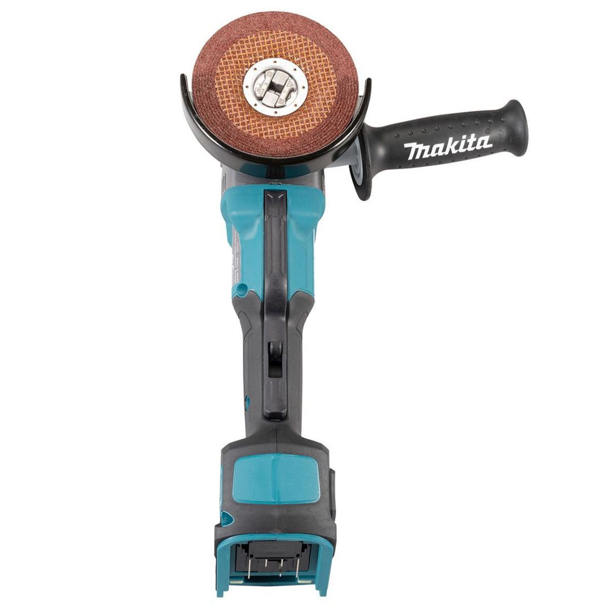Makita GA043GD201 40V XGT X-Lock 115mm Paddle Switch Angle Grinder With 2 x 2.5Ah Batteries & Charger