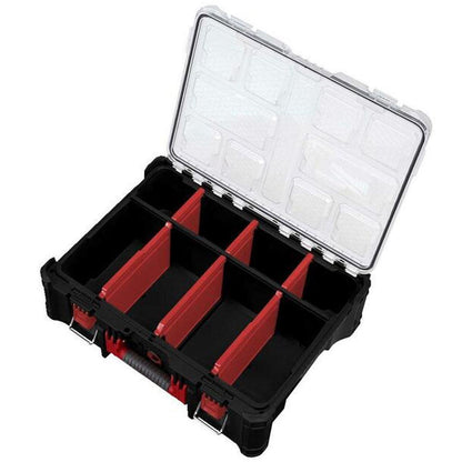 Milwaukee Packout 2 Wheeled Cart with Crate, Divider, XL Tool Box & Deep Organiser